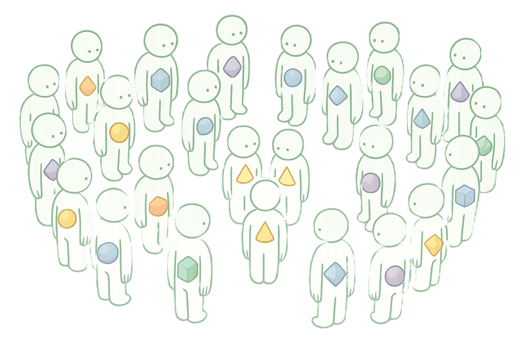 Anonymous group matching illustration